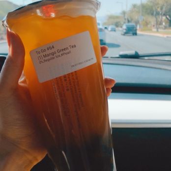 Sharetea - Mango Green Tea with boba - Bubble Tea Near Me - Las Vegas, Nevada