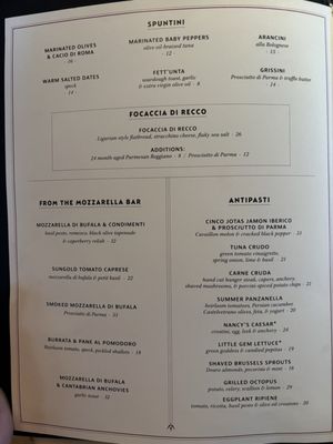 Menu photo 1 Osteria Mozza Washington, DC, DC
