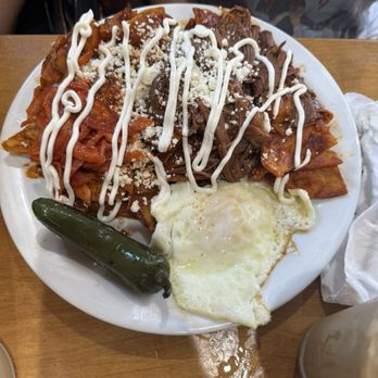 I Love U Brunch - red chilaquiles with birria - Breakfast & Brunch Near Me - Van Nuys, California I Love U Brunch - red chilaquiles with birria - Breakfast & Brunch Near Me - Van Nuys, California
