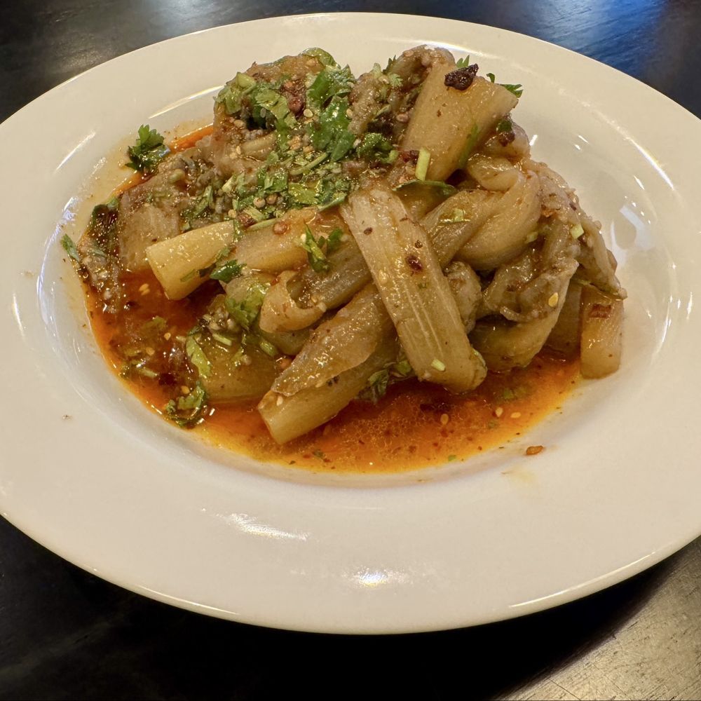 Kusan Bazaar | Silk Road Grill & Noodles 龟兹集市 - Eggplant appetizer - Halal Near Me - Mountain View, California Kusan Bazaar | Silk Road Grill & Noodles 龟兹集市 - Eggplant appetizer - Halal Near Me - Mountain View, California