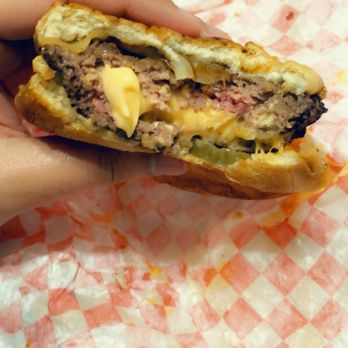 Bomb Burger - The Bomb Burger. There is cheese inside of the beef patty! - Burgers Near Me