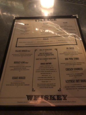 Menu photo 7 Village Whiskey Philadelphia, PA
