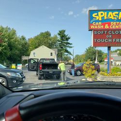 Splash N Go Car Wash - The business sign and the drying station. My car was being dried as I snapped this picture.