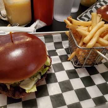 Salem Street Pub - Alpine Burger with fries - American Near Me - Apex, North Carolina Salem Street Pub - Alpine Burger with fries - American Near Me - Apex, North Carolina