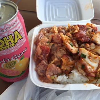 Ono Seafood - Passion fruit guava drink. Spicy ahi tuna. Hawaiian Tako. - Seafood Near Me - Honolulu, Hawaii Ono Seafood - Passion fruit guava drink. Spicy ahi tuna. Hawaiian Tako. - Seafood Near Me - Honolulu, Hawaii