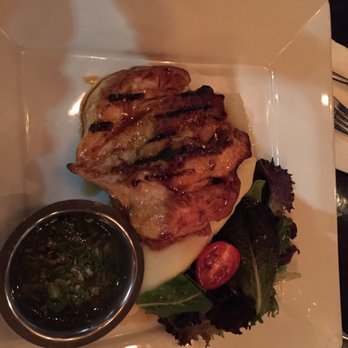 Surfish Bistro - Pollado: grilled chicken with mashed potatoes and salad. I added the chimichurri sauce $18 - Latin American Near Me - Brooklyn, New York Surfish Bistro - Pollado: grilled chicken with mashed potatoes and salad. I added the chimichurri sauce $18 - Latin American Near Me - Brooklyn, New York