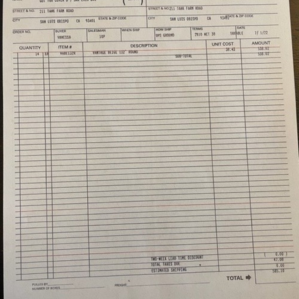 Got You Cover'd - Blurry invoice - Party Equipment Rentals Near Me - San Luis Obispo, California Got You Cover'd - Blurry invoice - Party Equipment Rentals Near Me - San Luis Obispo, California