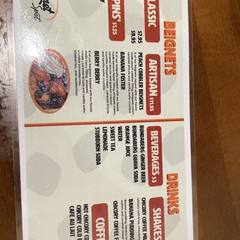 Beignet Spot - Back of menu - Coffee & Tea Near Me - Riverside, California Beignet Spot - Back of menu - Coffee & Tea Near Me - Riverside, California