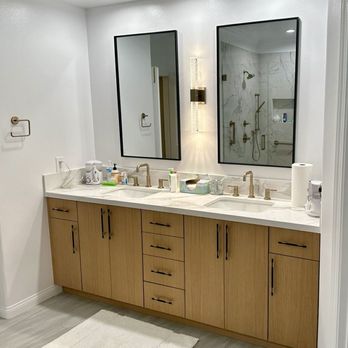 Popular Bathroom - New custom vanity - General Contractors Near Me - Encino, California