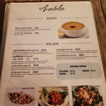 Anatolia  - Menu - Mediterranean Near Me - West Hempstead, New York