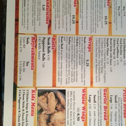 Mama Pepino's - Bottom of menu