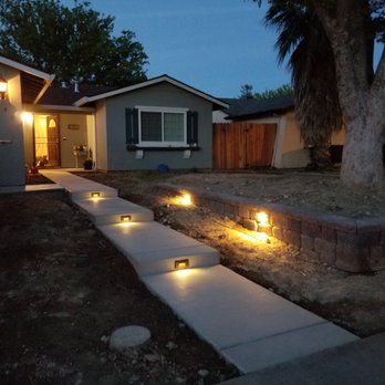 Tellez Landscapes - All lit up (still finishing plants) - Landscaping Near Me