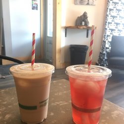 Excalipurr Cat Cafe - Iced Chai tea and Fruity Ice tea