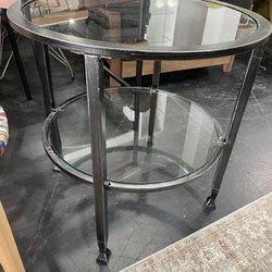 Finer Things Decor & More - Cool glass side table