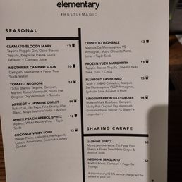 Menu as of October 2023 Menu as of October 2023