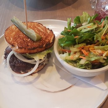 Klein Harris - KH burger and a great side salad - Desserts Near Me - Calgary, Alberta