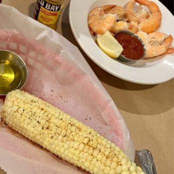 Claws Seafood House - Rehoboth Beach - Corn on the cob and shrimp come with the ALL you can eat special - Seafood Near Me - Rehoboth Beach, Delaware