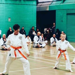 Skelmersdale Soo Bahk Do - My son and I grading for our tag on orange belt