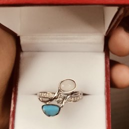 Custom promise ring made with gemstones and diamonds