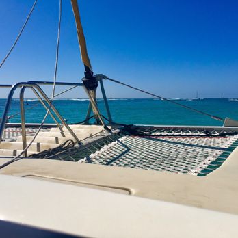 Holokai Catamaran - The nets on the back of the catamaran - Boating Near Me - Honolulu, Hawaii