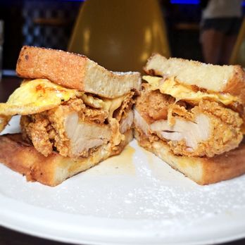The Flat - Hot Chicken French Toast Sammie - Lounges Near Me - Houston, Texas