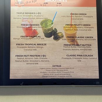 Fresh Squeezed Cafe - Smoothie Menu - Juice Bars & Smoothies Near Me - Plymouth, Massachusetts