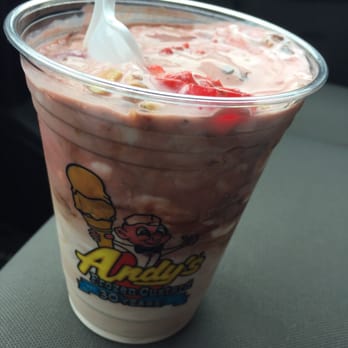 Andy's Frozen Custard - Cherry Bash Concrete - Ice Cream & Frozen Yogurt Near Me - Ballwin, Missouri Andy's Frozen Custard - Cherry Bash Concrete - Ice Cream & Frozen Yogurt Near Me - Ballwin, Missouri