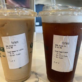Qamaria Coffee - Iced quamaria latte and coffee - Coffee & Tea Near Me - Fullerton, California