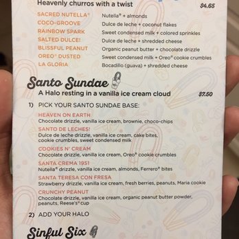 Santo Dulce Churros - Menu - Desserts Near Me - Miami, Florida Santo Dulce Churros - Menu - Desserts Near Me - Miami, Florida