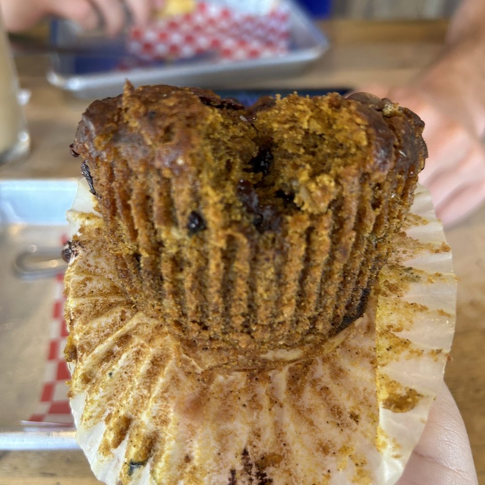 Round Bird Coffee - Gluten Free/Vegan Muffin- Blackberry Chocolate Chip - Coffee & Tea Near Me - Jacksonville Beach, Florida Round Bird Coffee - Gluten Free/Vegan Muffin- Blackberry Chocolate Chip - Coffee & Tea Near Me - Jacksonville Beach, Florida