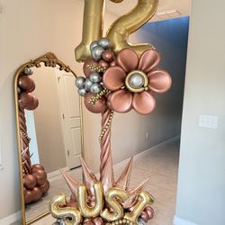 Balloon Bouquett - Birthday column