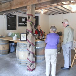 Pudding River Wine Cellars - Fun, rustic new downstairs tasting room still a work in progress in June 2012