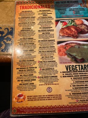 Menu photo 1 Tipico De Mexico Montgomery, AL