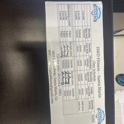 The schedule