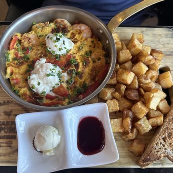 Breakfast Republic - Shrimp and Ricotta Frittata (GF). - Breakfast & Brunch Near Me - Palm Desert, California Breakfast Republic - Shrimp and Ricotta Frittata (GF). - Breakfast & Brunch Near Me - Palm Desert, California