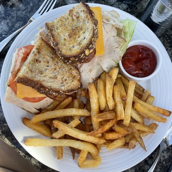 Elements - Turkey Club Sandwich substituted chips for fries - New American Near Me - Paradise Valley, Arizona Elements - Turkey Club Sandwich substituted chips for fries - New American Near Me - Paradise Valley, Arizona