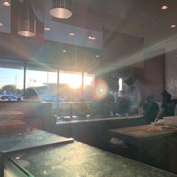 Sun in customers' eyes Sun in customers' eyes