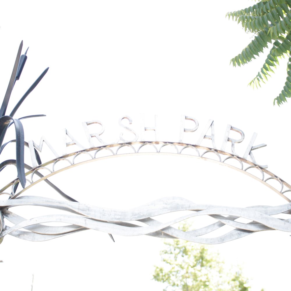 arch over the entrance to the park