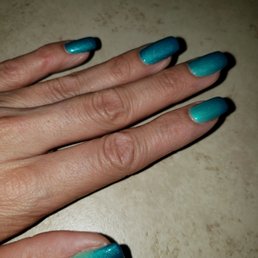 My original nails with a color changing Polish