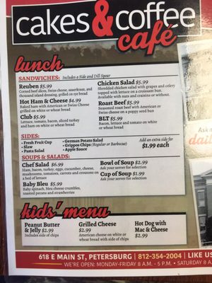 Menu photo 3 Cakes and Coffee Cafe Petersburg, IN