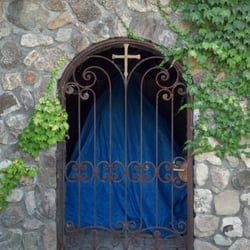 California Missions Museum - I wonder what's under that blue tarp?