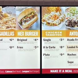 Tacos El Unico - Menu March 2026