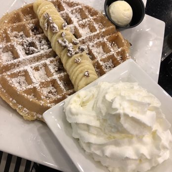 Keke's Breakfast Cafe - Banana, pecan, and caramel waffles - Breakfast & Brunch Near Me - Gainesville, Florida Keke's Breakfast Cafe - Banana, pecan, and caramel waffles - Breakfast & Brunch Near Me - Gainesville, Florida