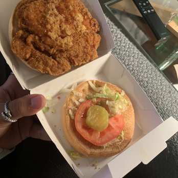 Culver's - Spicy Chicken Sandwich, scrawny little pickles and a pinch of lettuce. - Fast Food Near Me - Lake Geneva, Wisconsin Culver's - Spicy Chicken Sandwich, scrawny little pickles and a pinch of lettuce. - Fast Food Near Me - Lake Geneva, Wisconsin