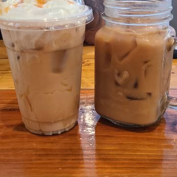 The Southern Cafe - Caramel ice latte and a cold brew - Southern Near Me - Roselle, Illinois