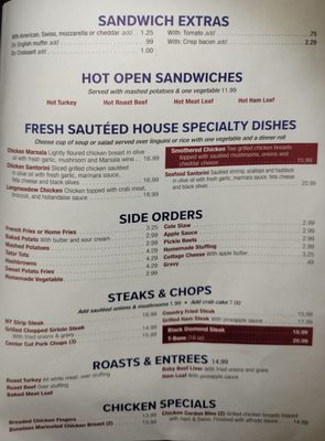 Menu photo 2 Longmeadow Diner Hagerstown, MD