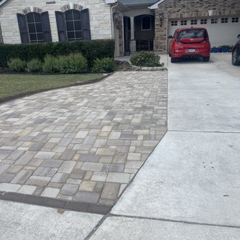System Pavers - Extended driveway - Landscaping Near Me - San Antonio, Texas