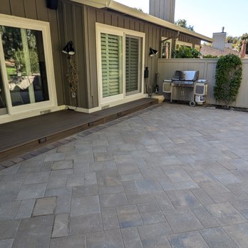 System Pavers - New pavers looking back at new Trex platform - Landscaping Near Me - Vallejo, California
