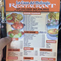 the menu for the restaurant the menu for the restaurant