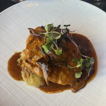 Scarpetta - Chicken Marsala with spaghetti squash - Italian Near Me - Las Vegas, Nevada